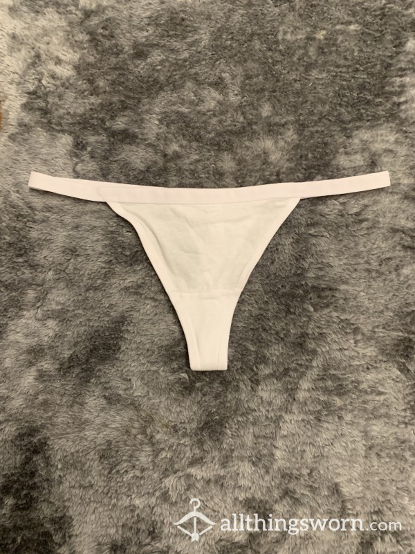 S**y Cotton Thong (White)