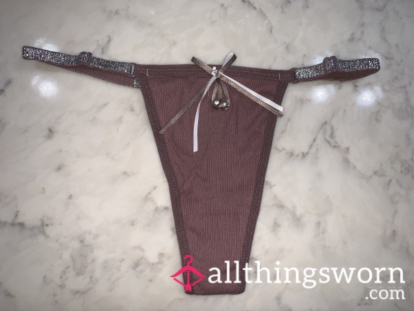 S**y Dusty Rose Jingle Bell Thong <3