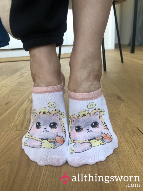 S**y Feet Photo Bundle, Cat Socks Ankle Socks,  French Pedicure Toes And Soles Bundle