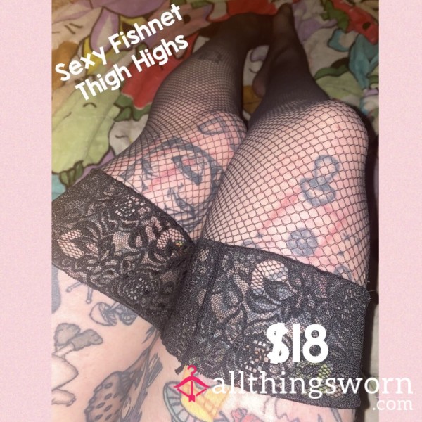 S**y Fishnet Thigh Highs