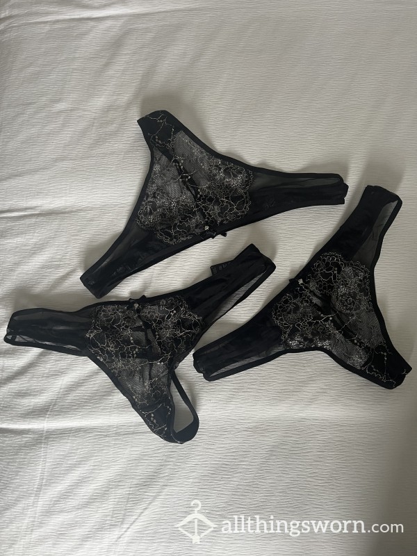 S**y Lace Thongs - Will Be Worn For 24hrs