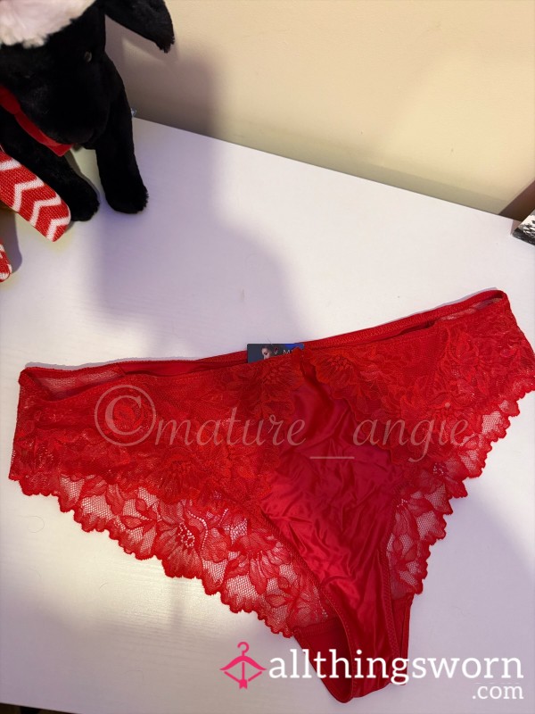 S**y Lacy Red (Valentines) Brazilian Knickers