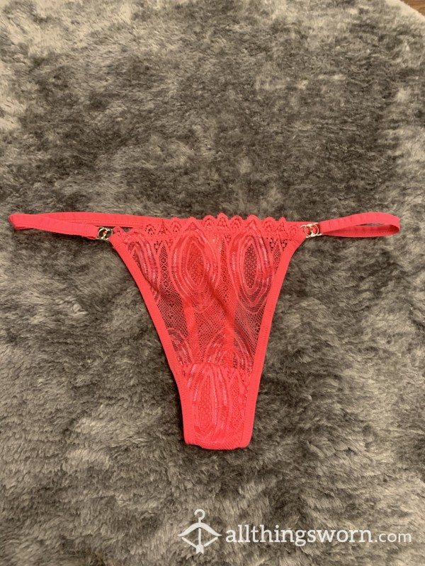 S**y Lacy Thong (Hot Pink)