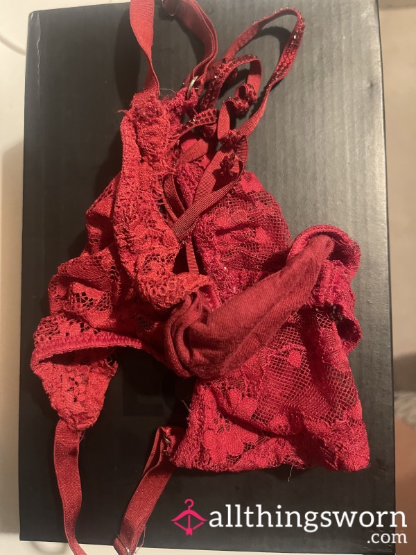 S**y Lady Red Diamonte Panties