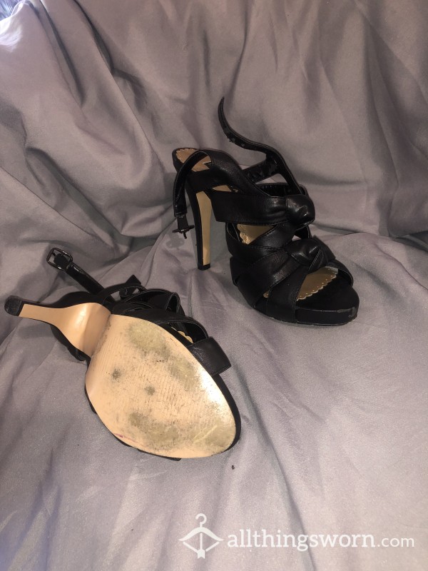 S**y Leather Domme Heels | Size 7 | COMES WITH PHOTO SET