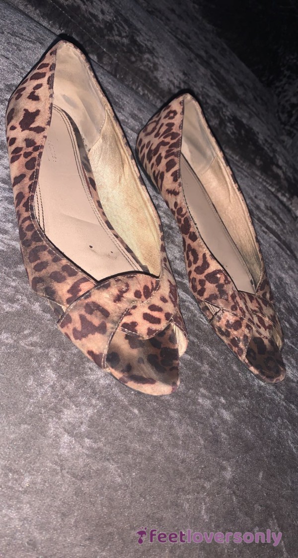 S**y Leopard Flat Shoes- Extremely Worn In