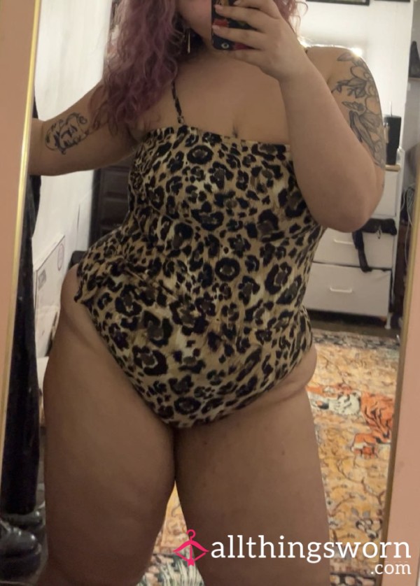 S**y Leopard Print One Piece Swimming Custom