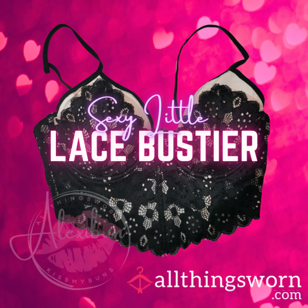 S**y Little Black Lace Bustier - International Standard Shipping Included!