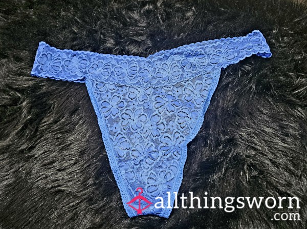 S**y Little Electric Blue Thong I'll Wear For You 😘