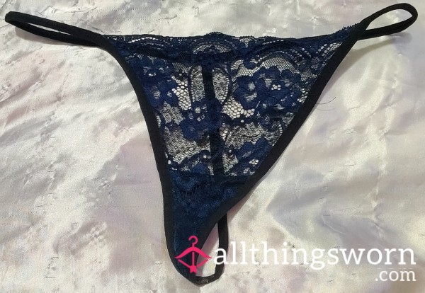 S**y Little GString Panty, Dark Blue