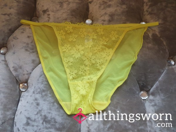 S**y Neon Yellow Panties Size 12🥰