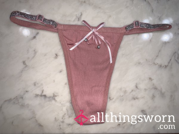 S**y Pink Jingle Bell Thong <3