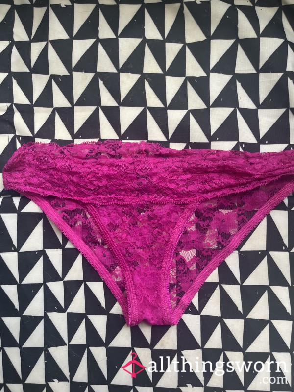 S**y Pink Lace Scented Used Lace Panty