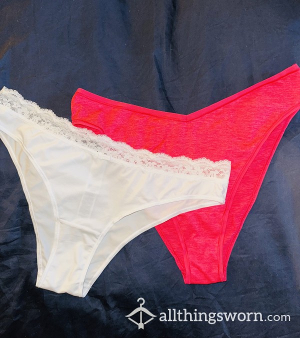 S**y Pink Or White High Legged Panties