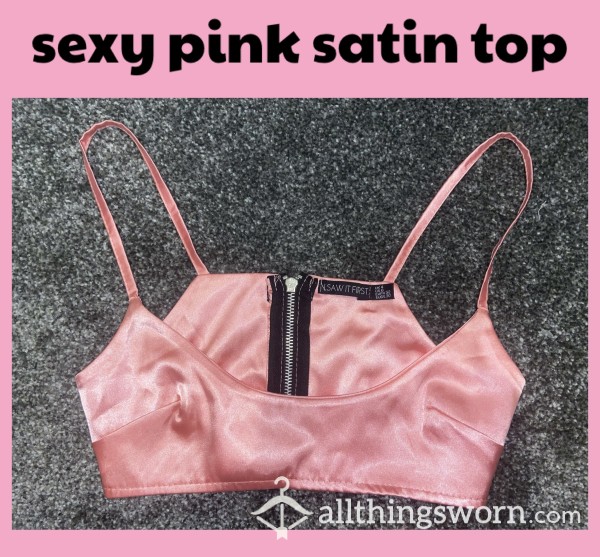 S**y Pink Satin Top💗