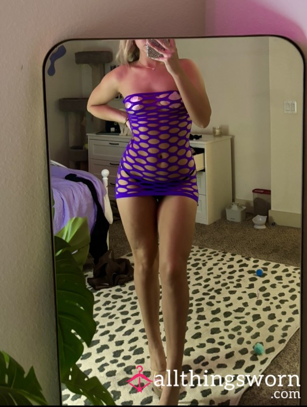 S**y Purple Sl*tty Cutout Dress