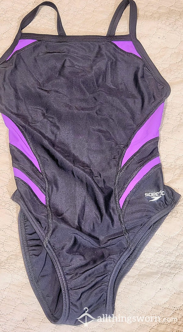 S**y Purple Sp**do Competition Swimsuit