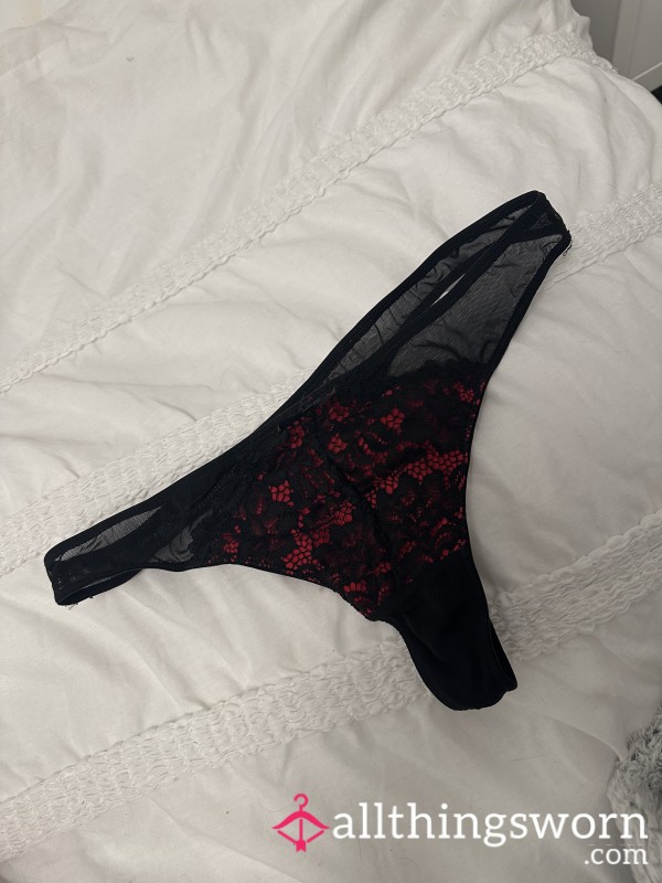 S**y Red And Black Panties.