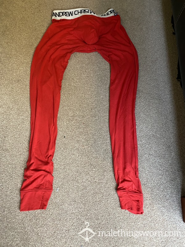 S**y Red Andrew Christian Long Johns