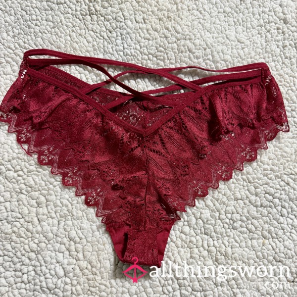 S**y Red Cheeky Lace Panty