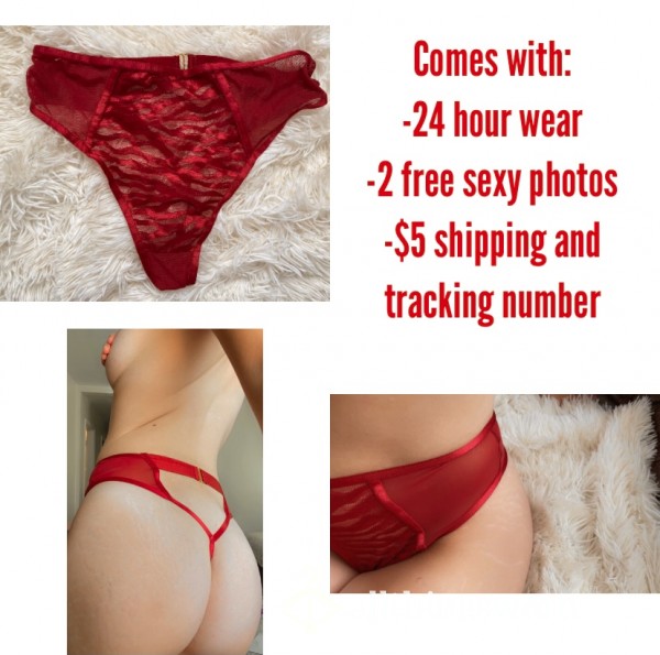 S**y Red High Wasted Thong