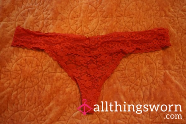 S**y Red Lace Thong