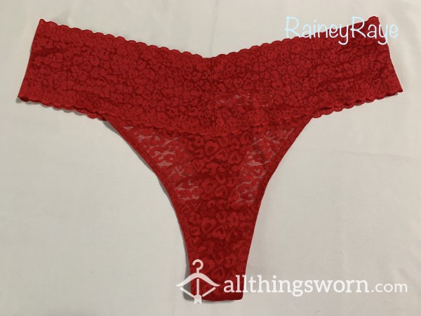 S**y Red Lace Thong 🍑♥️