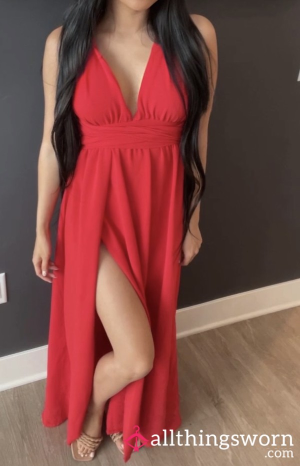 S**y Red Maxi Dress