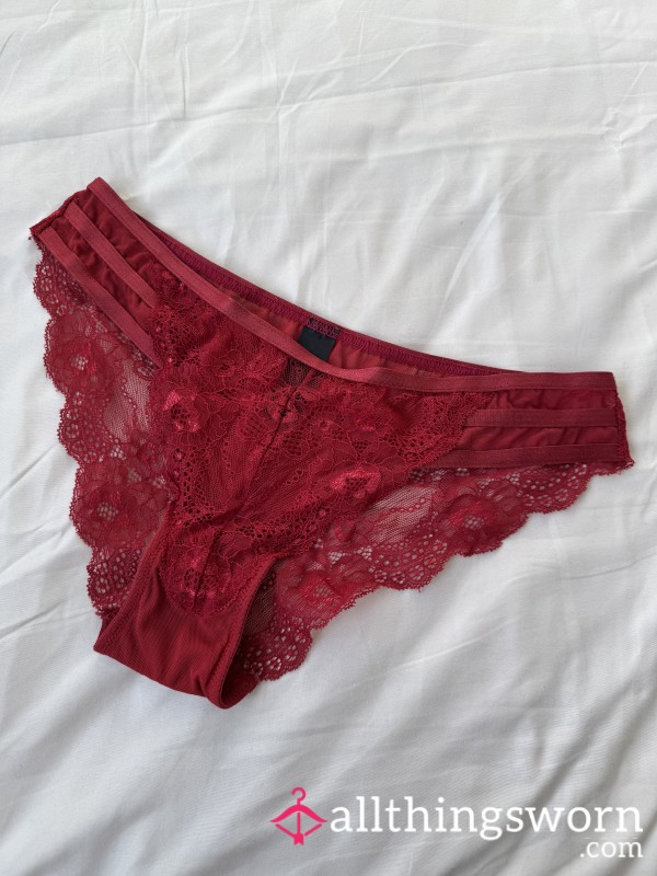 S**y Red Panties, 48hr Wear ❤️