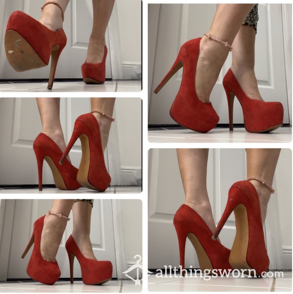 S**y Red Pumps Used High Heels