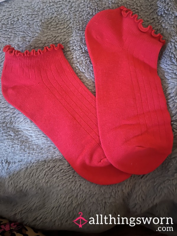 S**y Red Trainer Socks