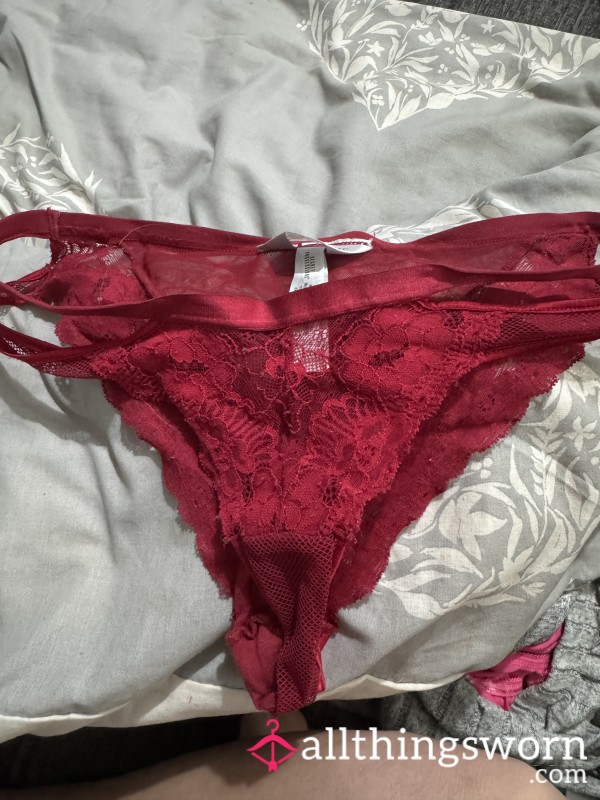 S**y Red Worn Thongs