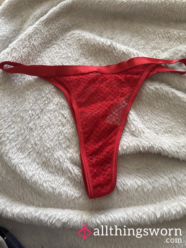 S**y Red WORN Thongs