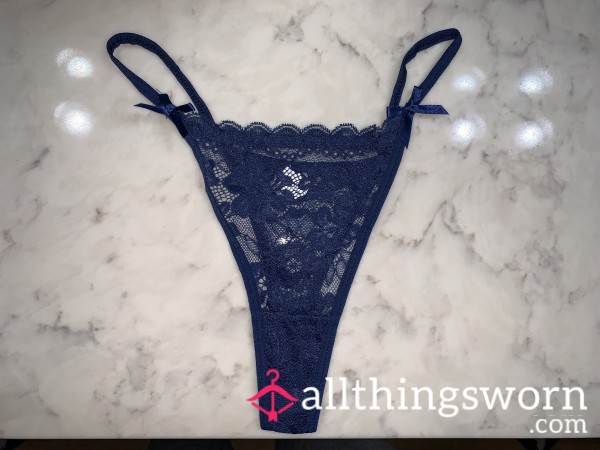 S**y Royal Blue Lace Thong <3