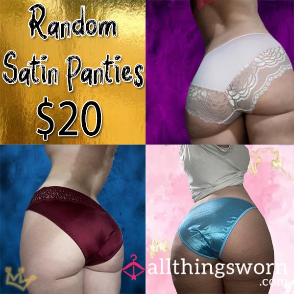 S**y Satin Panties! Random Pull 3 Styles, 24 Hour Wear+4 Pictures✨