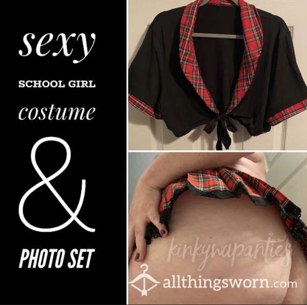 S**y Schoolgirl Costume & Photo Set