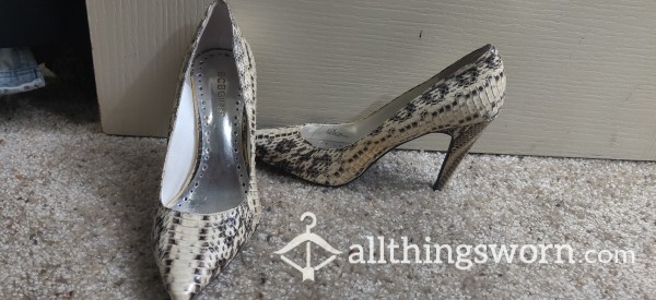 S**y Snakeskin Heels