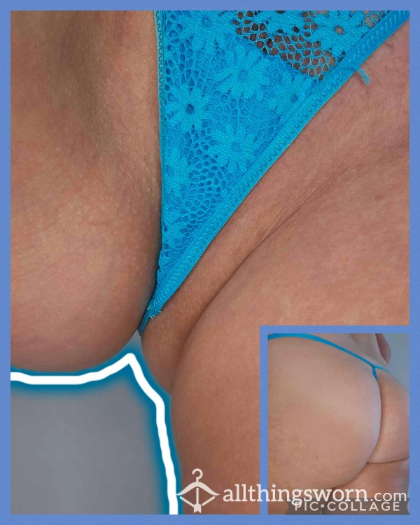 🥵🔥💦s**y Soaked Blue 💙 Thong 💙💦🔥