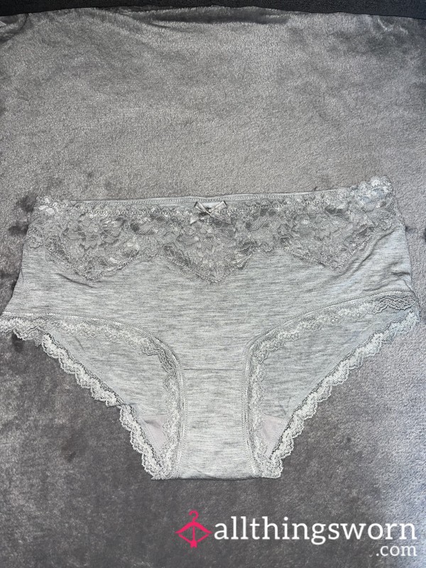 S**y Student’s Grey Lace Panties