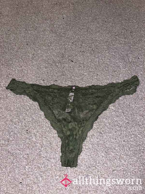 S**y Student’s Worn VS Green Lace Thong