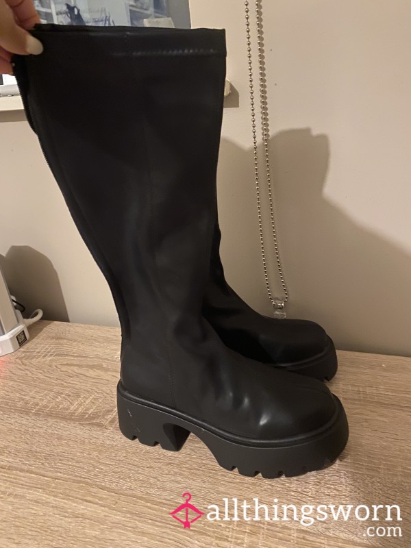 S**y Sweaty Leather Boots