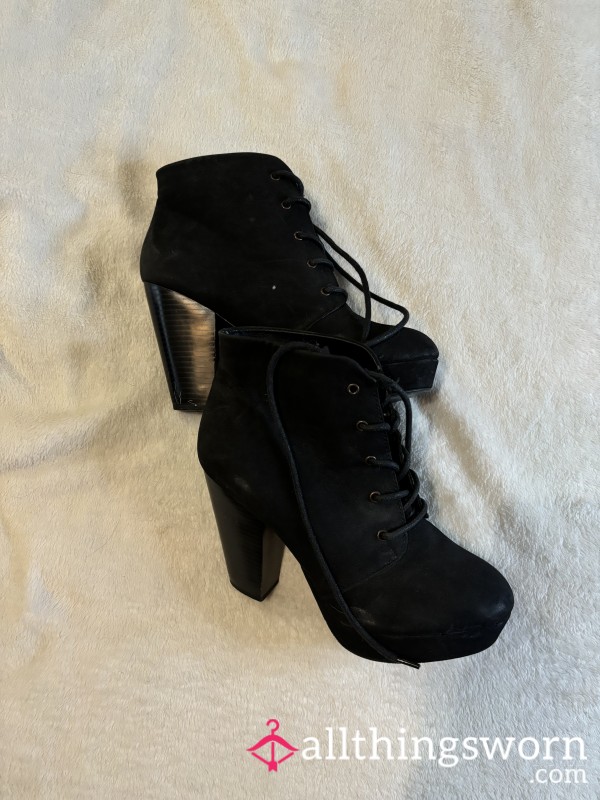 S**y Well Used Black High Heel Boots