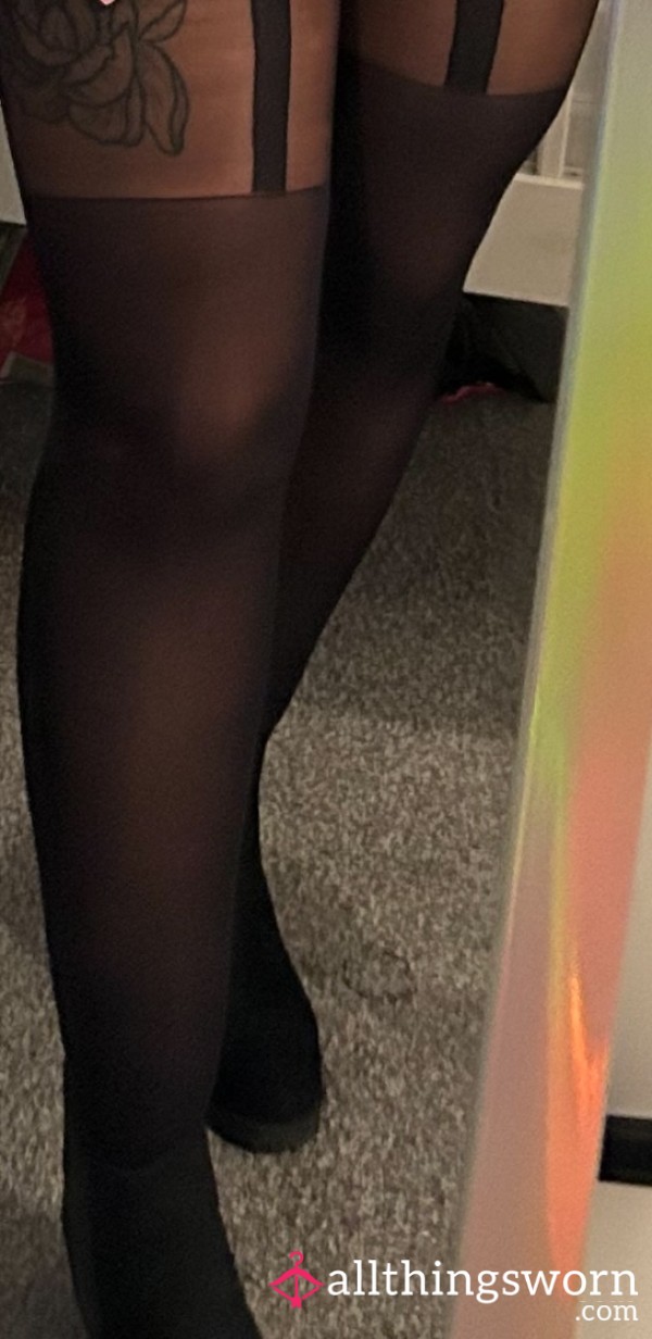 S**y Worn Black Tights