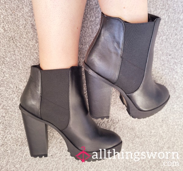 S**y Worn High Heeled Ankle Boots