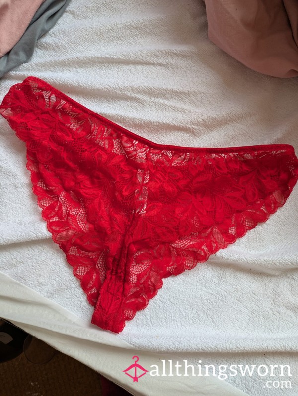 S**y Worn Red Panties