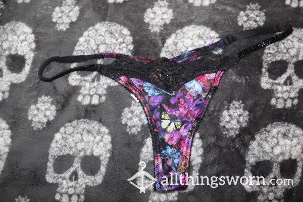 S**y Purple Black VS Thong