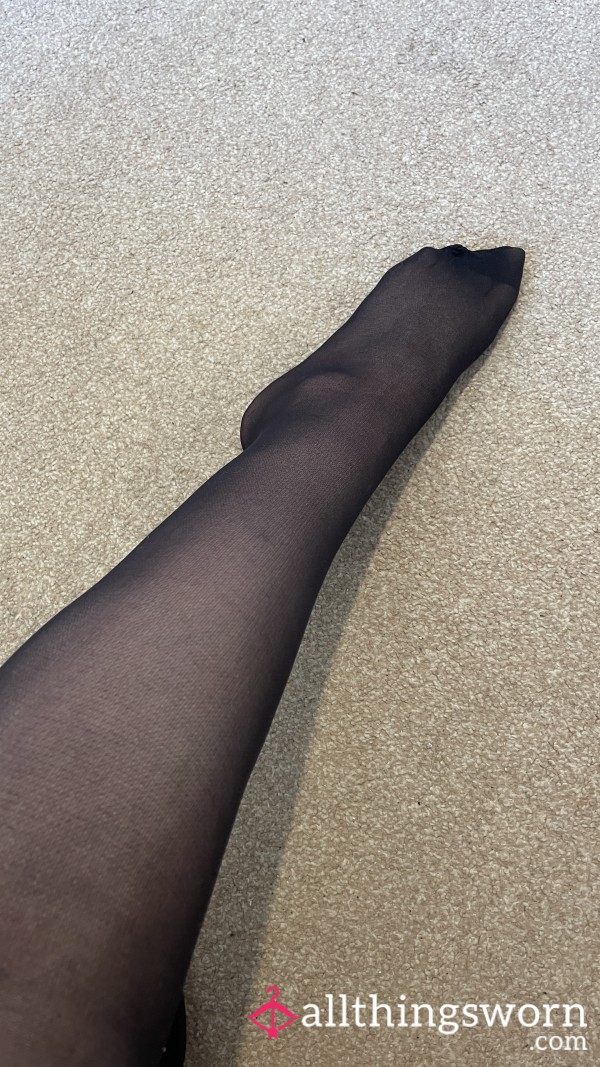 Sheer Black Nylon Stockings