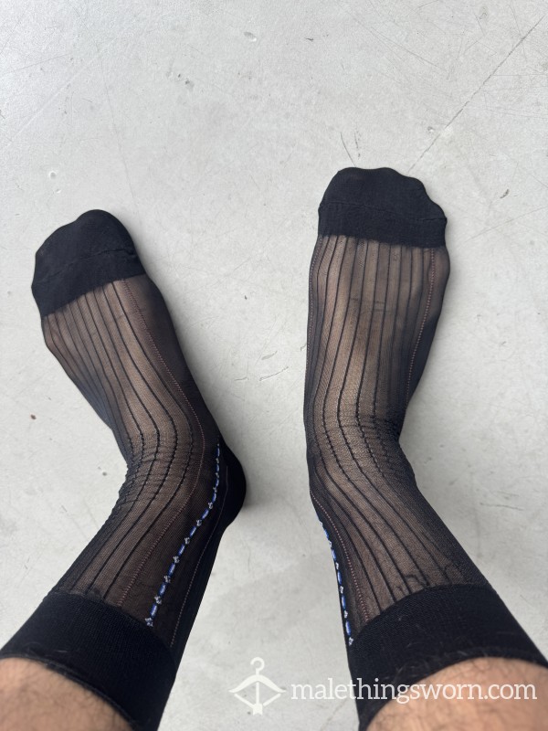 Sheer Black Socks