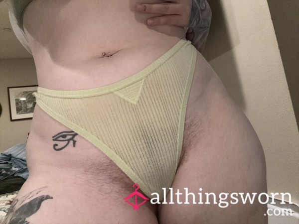 Sheer Green Thong, Worn To Workout In.