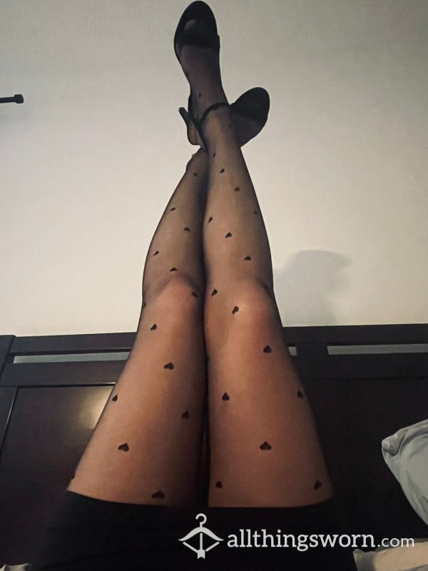 Sheer Heart Pantyhose